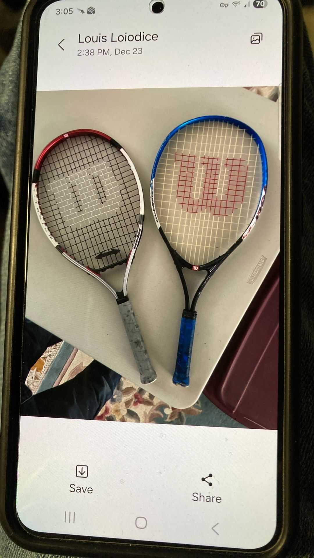 Wilson Tennis racquets