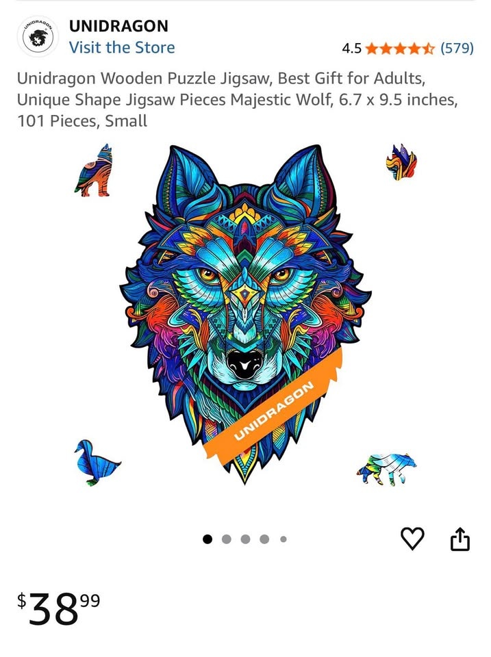 Wooden Wolf Puzzle - photo 2