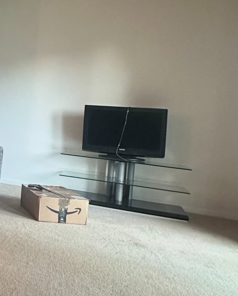 Glass TV Stand / Entertainment Unit – Modern Black & Glass - photo 3