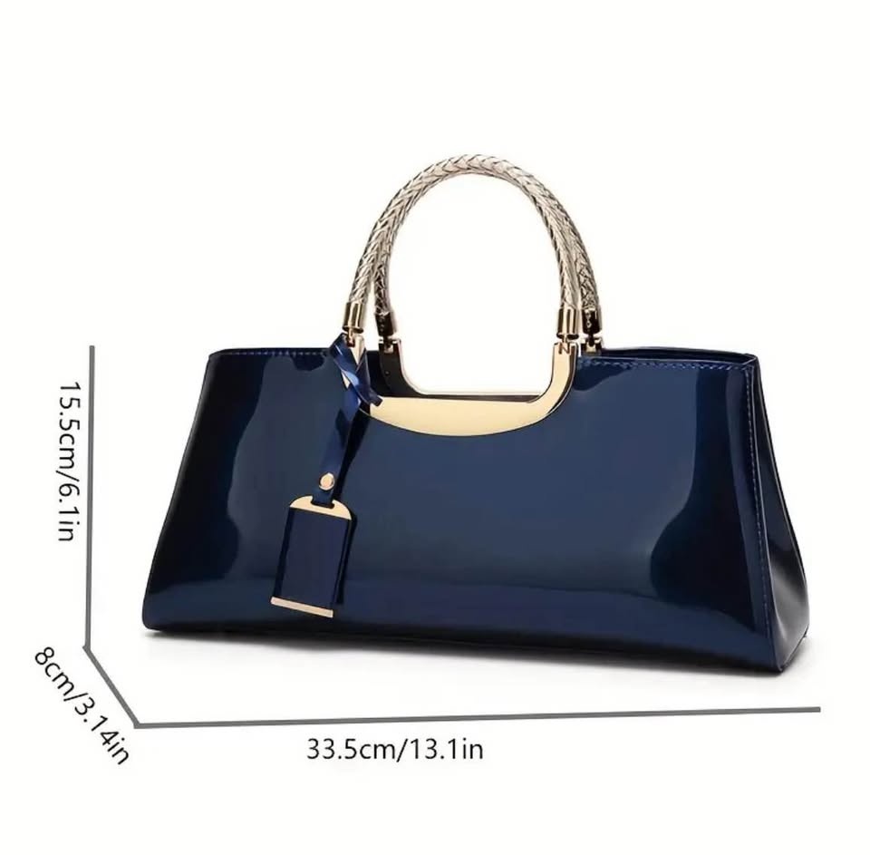 Elegant Light Pink Patent Leather Handbag - New! - photo 3