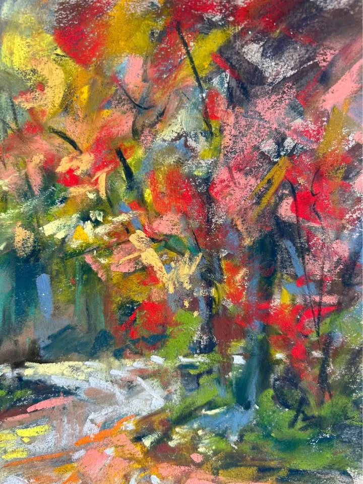 "Foliage" original pastel painting image indicator(3)