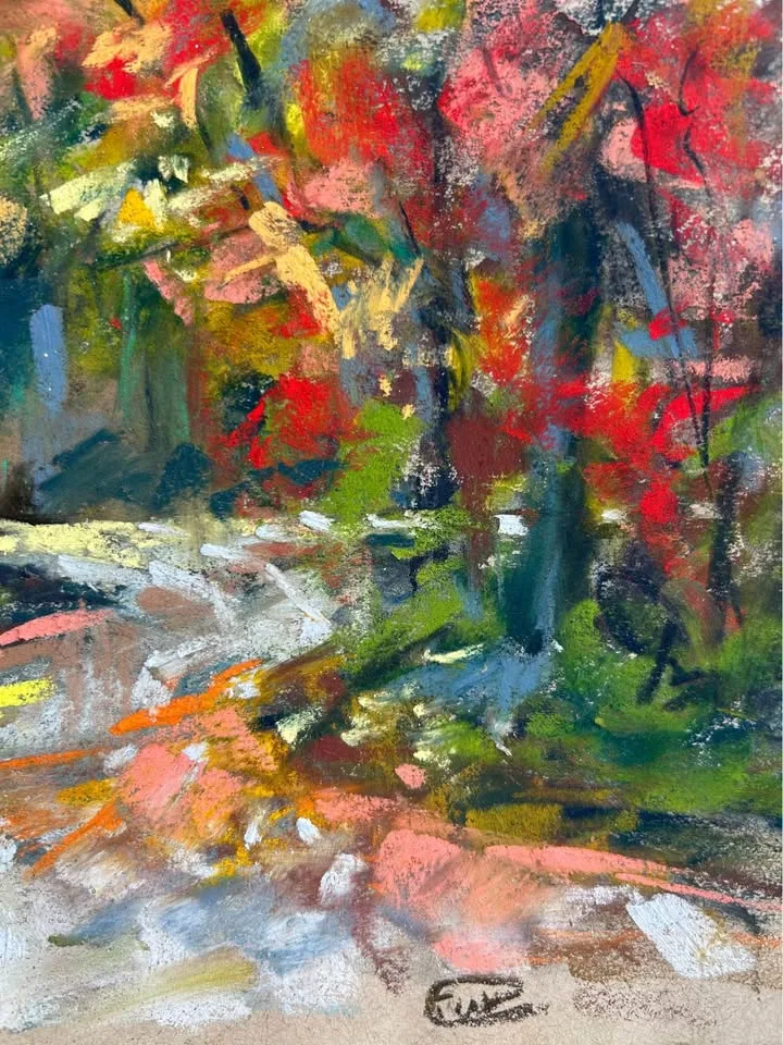 "Foliage" original pastel painting image indicator(4)