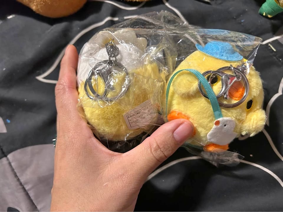 Duck keychain plush