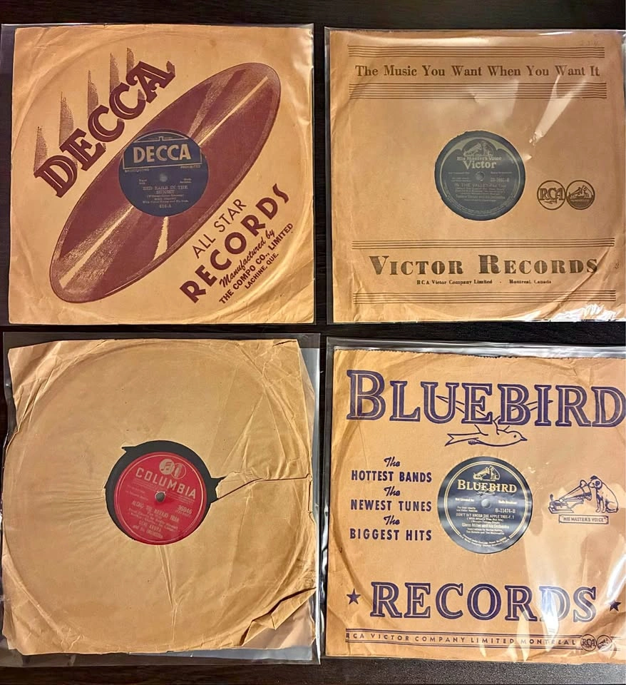 Lot of 9- vintage 78 rpm records