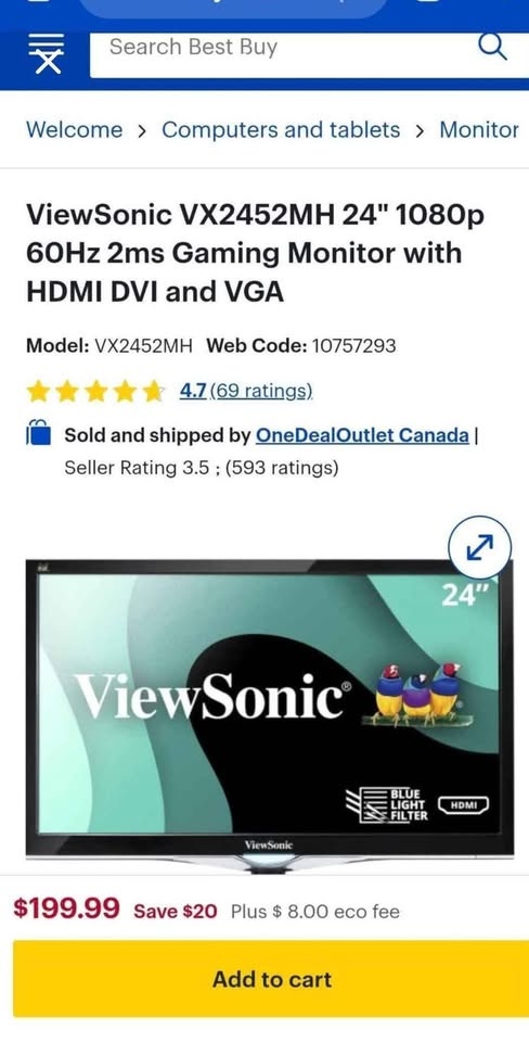 Viewsonic VG2428WM 24"LED-LCD Monitor - photo 5
