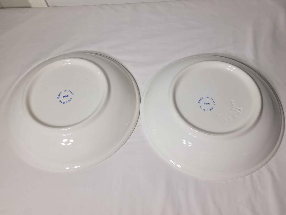 Italian "Blue Pencil Sketch" Pasta Serving Bowl - photo 2