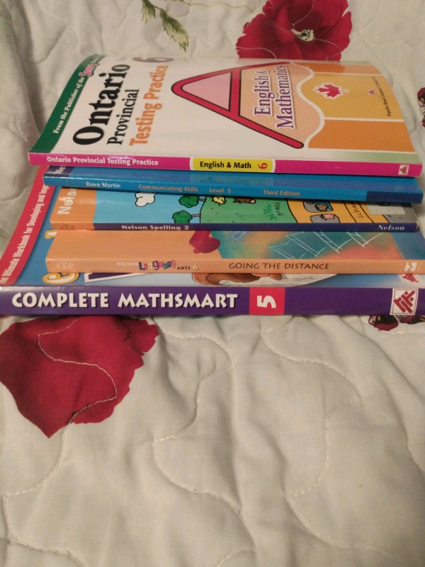 English, communication, spelling , language arts, math(5 books p