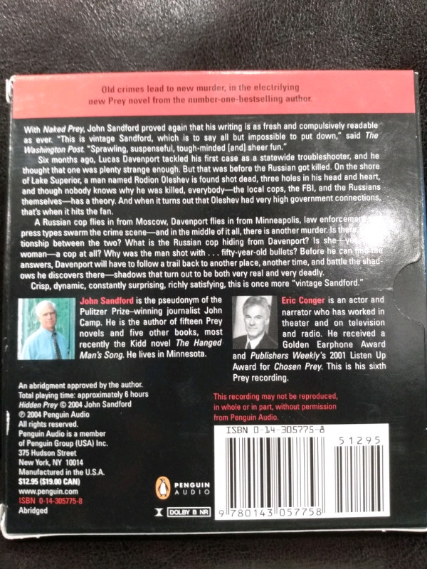 Hidden Prey John Sandford 5 cds - photo 2