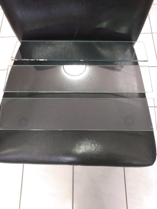 3 glass shelves