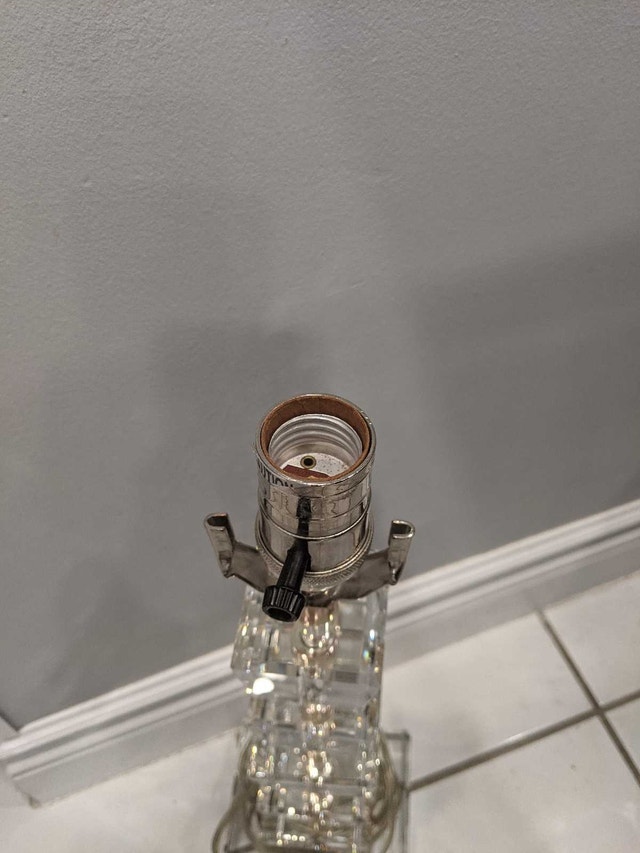 Robert Abbey clear glass table lamp x2 - photo 3