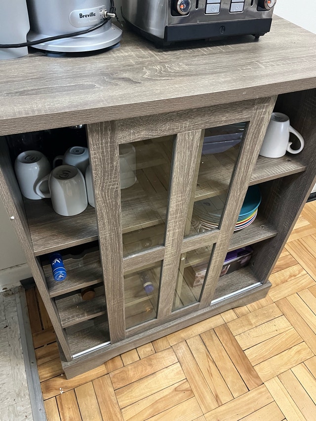 Buffet cabinet with glass sliding door - photo 3