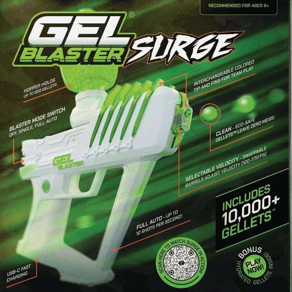 Surge Gel Blaster - Rechargeable Full Auto Toy Gun - 5 Avail - photo 2