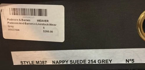 New in box Padmore & Barnes Weaver Suede Shoes size 5 M, 6.5 W - photo 5