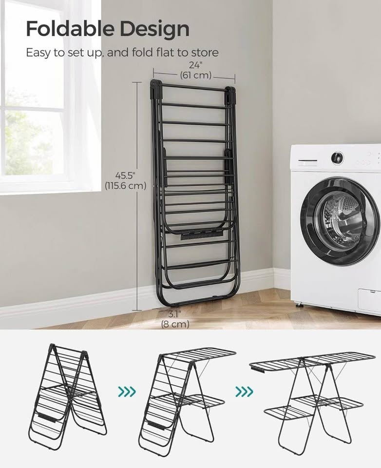 New SONGMICS Drying Rack — 2-Level Foldable Airer - photo 2