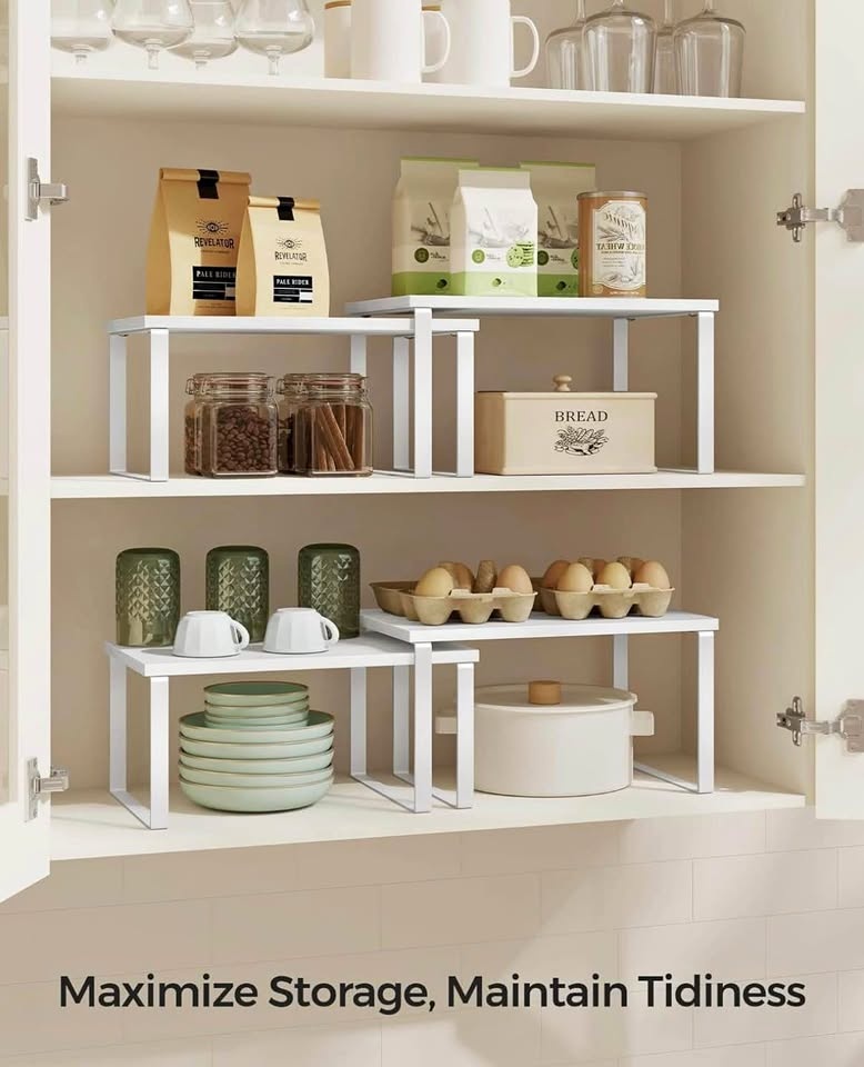 ✨ NEW – SONGMICS Cabinet Organizer Shelf (Set of 2)