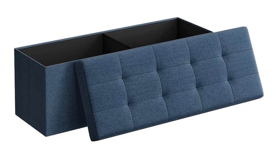 🛋️ SONGMICS Ottoman Bench - Midnight Blue (New) - photo 3