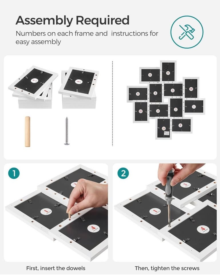 SONGMICS 4x6 Collage Picture Frames – 12-Pack - photo 4