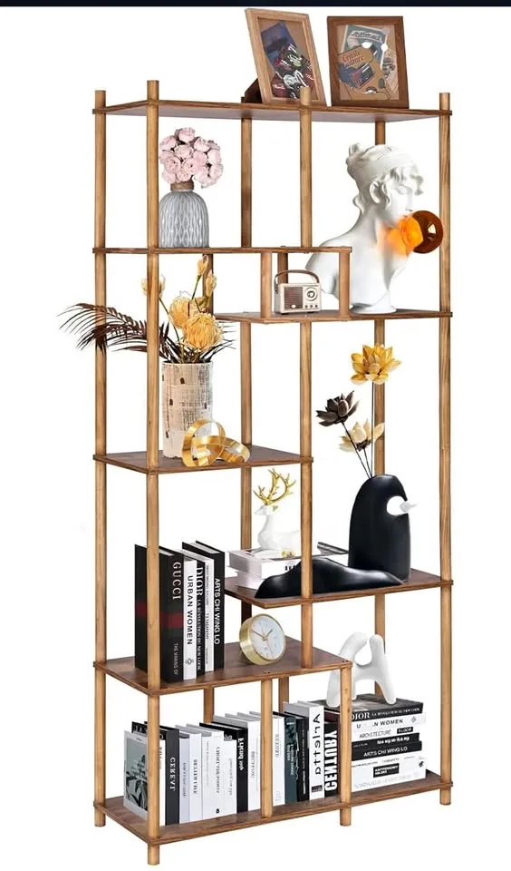 Brand New - Tall Bookshelf Bookcase, 64'' Display Shelf thumbnail