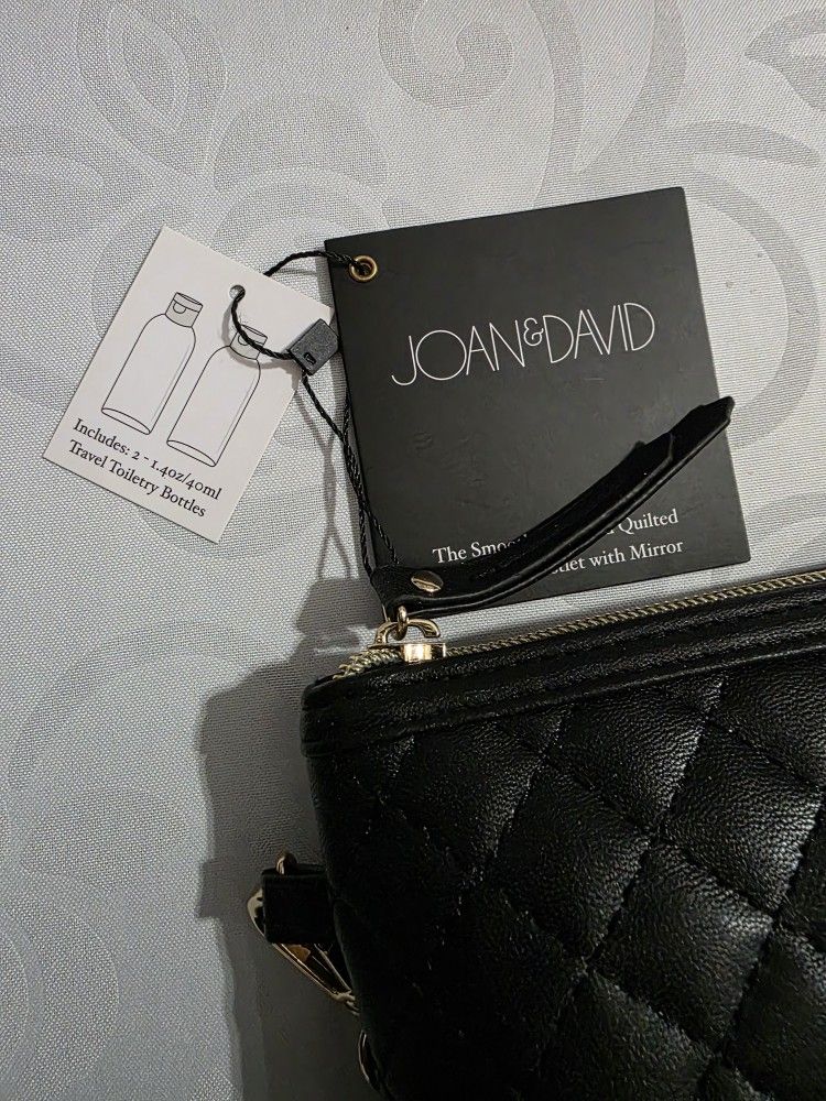 JOAN & DAVID Black Quilted Cosmetic Bag - photo 2
