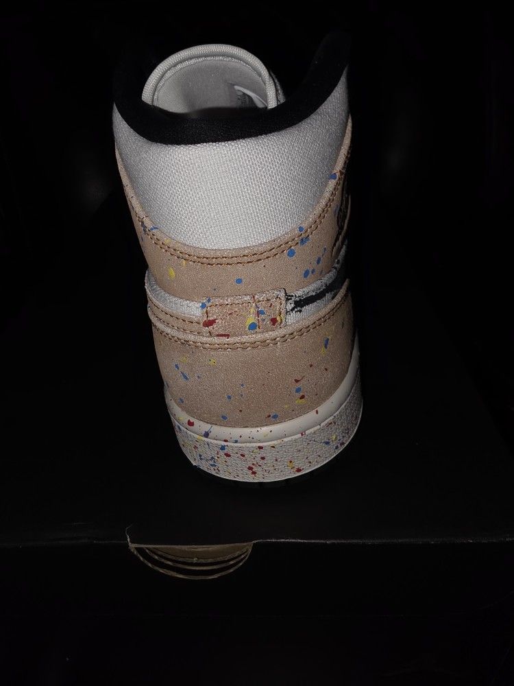 New Jordan 1 Mid SE Brushstroke Paint Splatter - photo 3