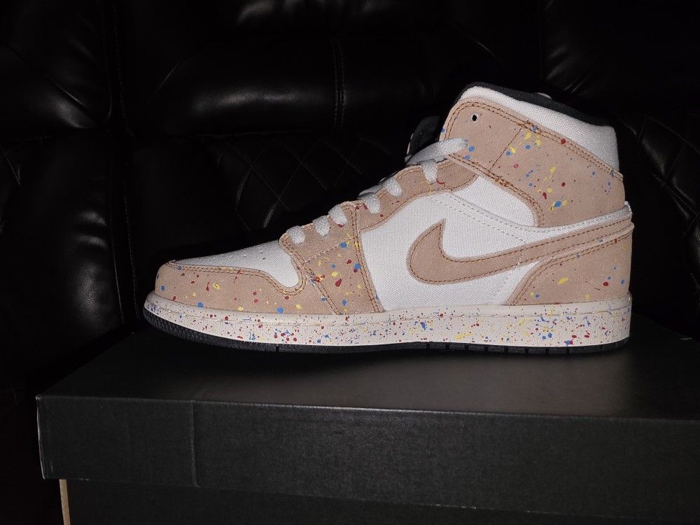 New Jordan 1 Mid SE Brushstroke Paint Splatter - photo 4