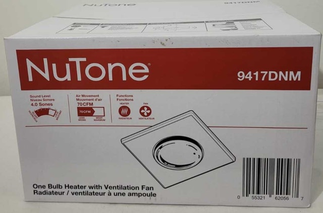 New NuTone Heater/Ventilation Fan #3608