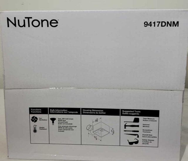 New NuTone Heater/Ventilation Fan #3608 - photo 3