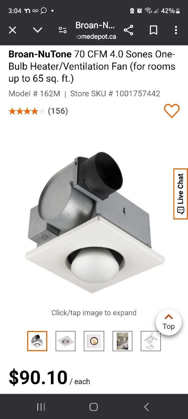 New NuTone Heater/Ventilation Fan #3608 - photo 4
