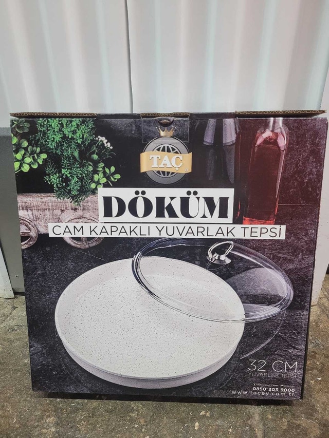 Turkish Granite Casting Grill Pan with Lid #6515
