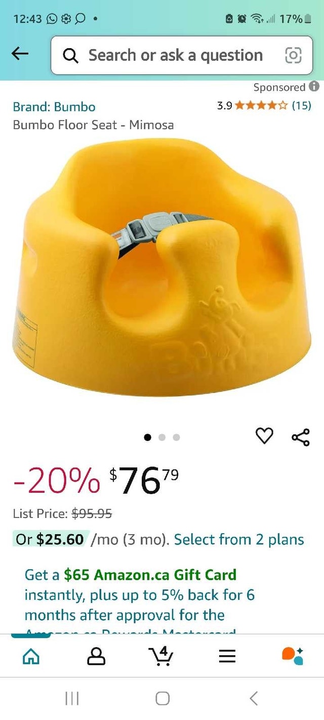 Bumbo baby floor seat with harness - photo 4