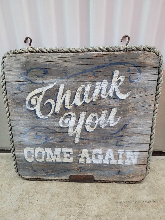 Double-sided Custom Welcome and Thank you Sign - photo 2