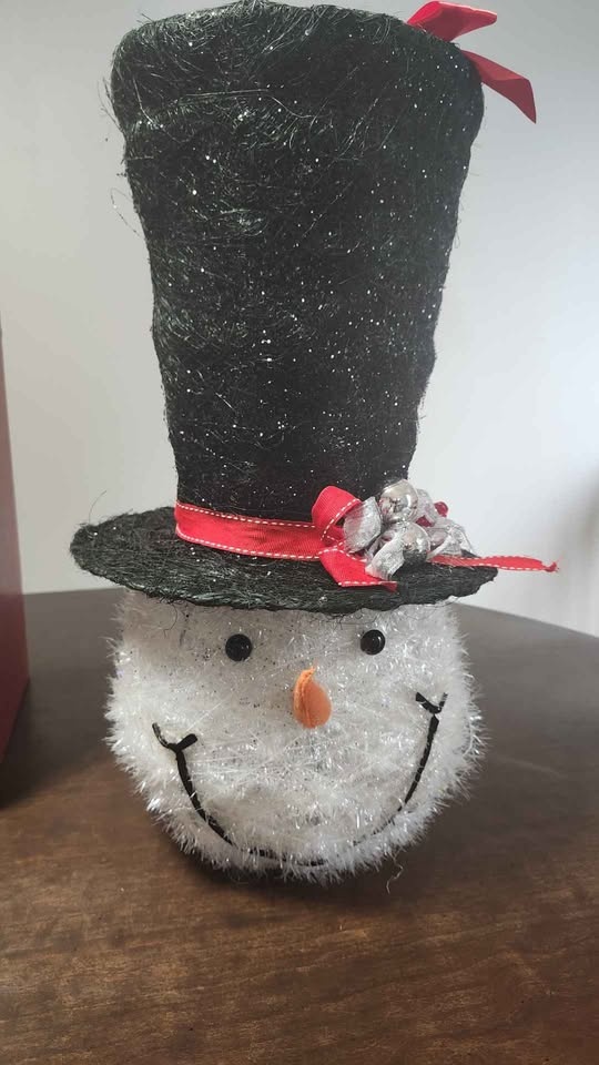 Cracker Barrel Snowman Christmas Tree Topper - photo 2
