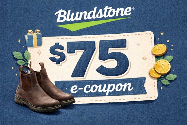 Blundstone e-coupon $75, selling $50 cash