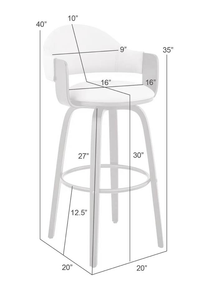Daxton Bar Stool Brown Faux Leather Walnut Wood 26" - photo 3