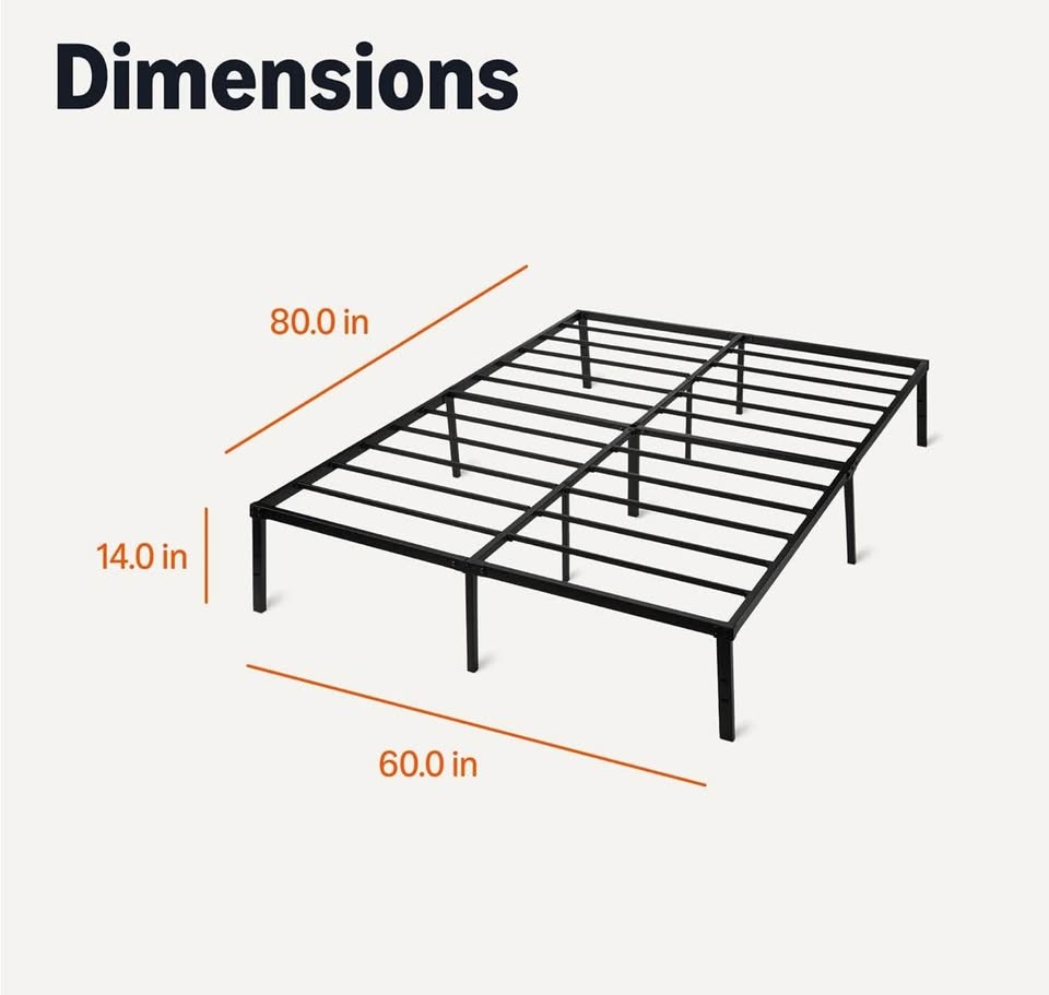 Queen Amazon Basics Metal Bed Frame - photo 2