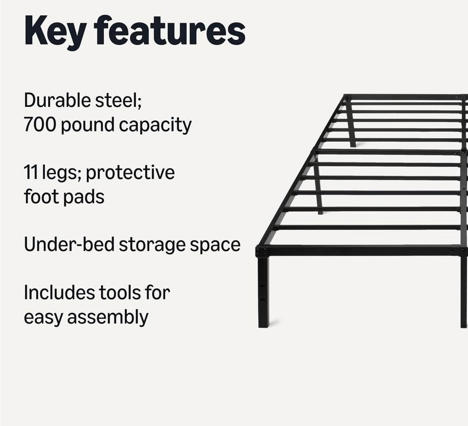 Queen Amazon Basics Metal Bed Frame - photo 3