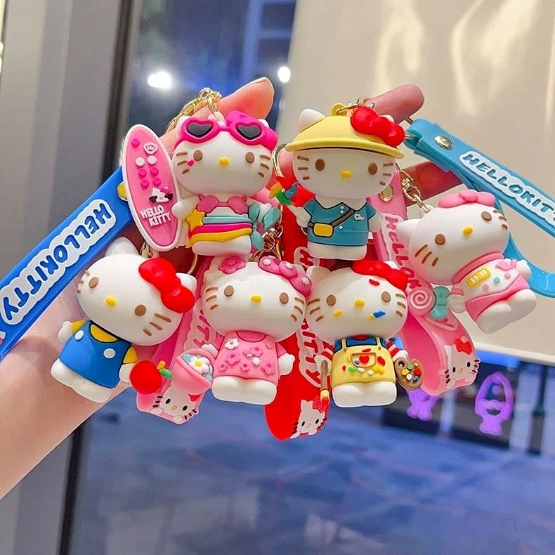 3 Pieces Hello Kitty Keychains