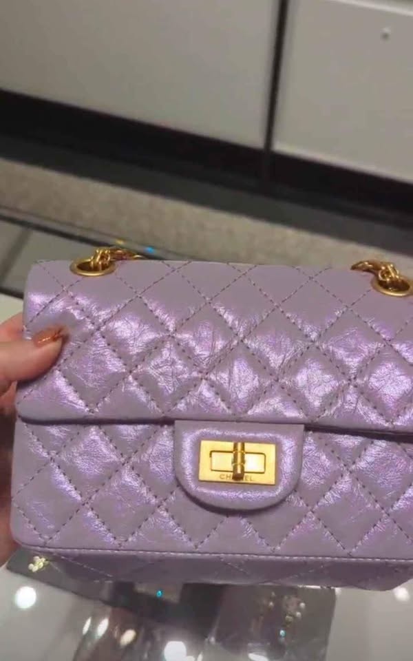 Chanel mini 255 iridescent purple