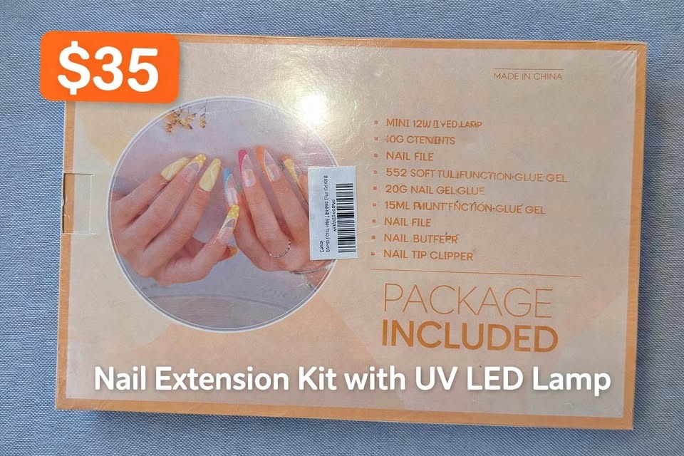 💅 Nail Extension Kit with UV LED Lamp – Brand New