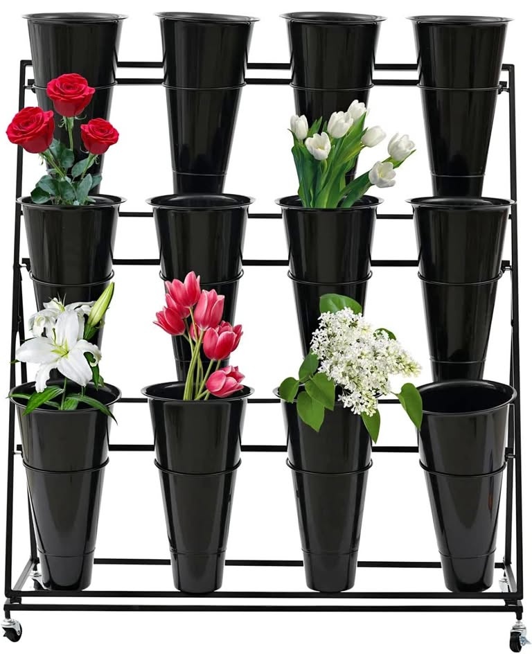 New-Flower Stand, 3 Layers Heavy Duty Moving Plant Stand