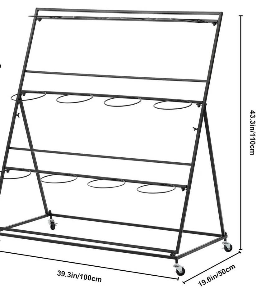 New-Flower Stand, 3 Layers Heavy Duty Moving Plant Stand - photo 4