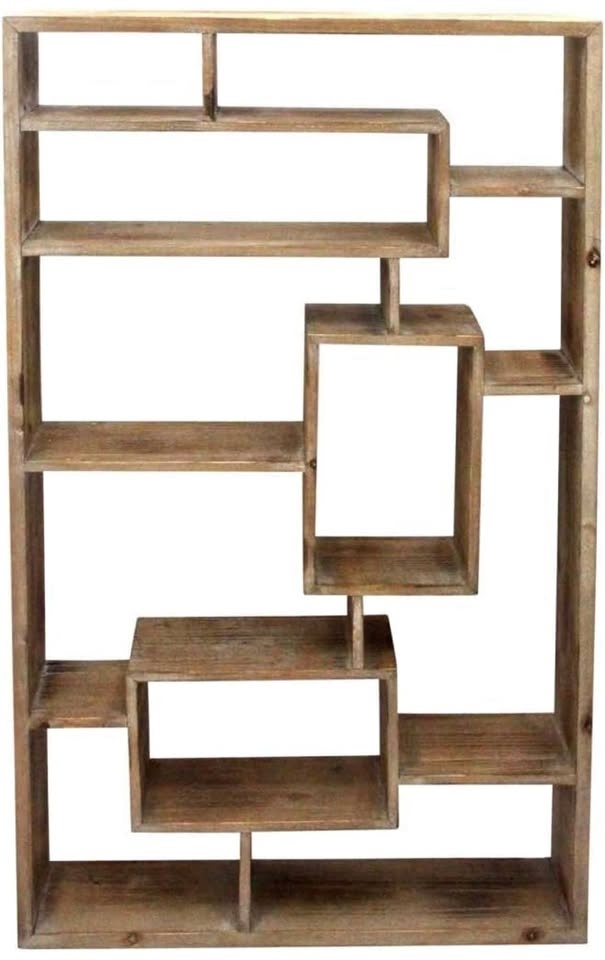 Wall Storage Shelf with Geometric Design