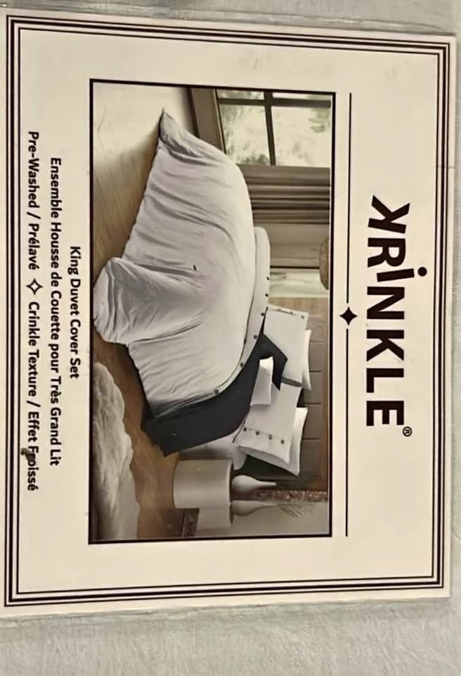 New-YRINKLE King Duvet Cover Set