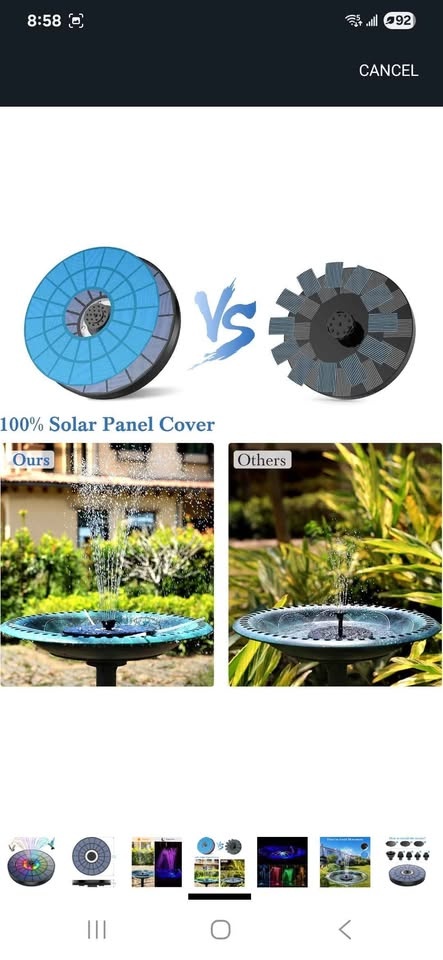 AMZtime LED Solar Fountain Pump Upgraded 5.5W - photo 4