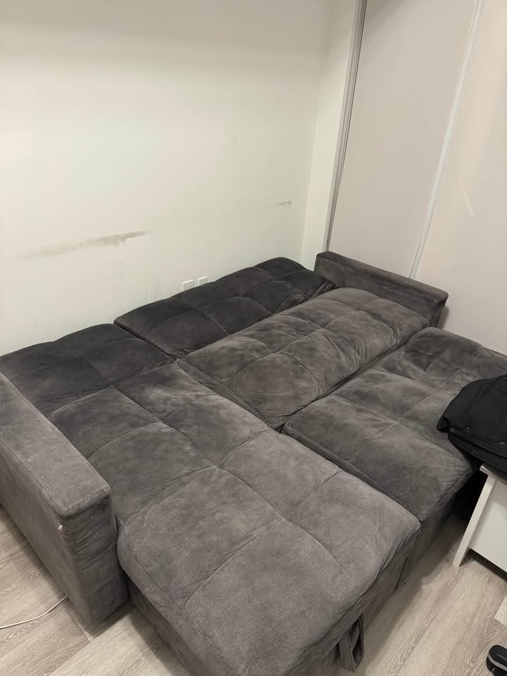 Grey Sectional Sofa with Pull-Out Bed - photo 3