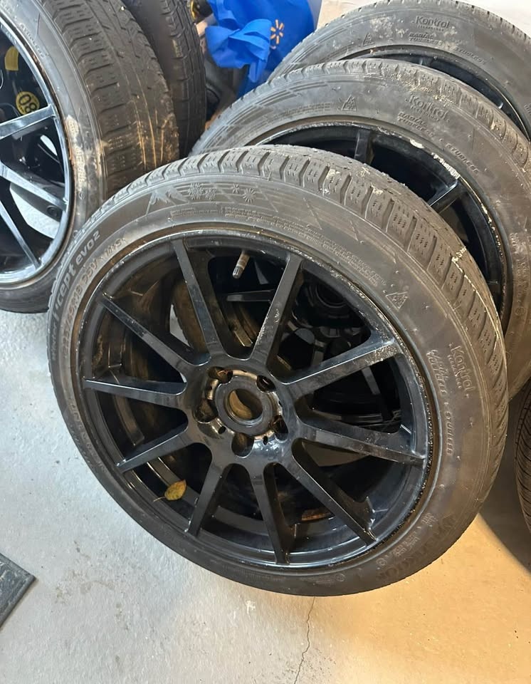 18” Black Alloy Winter Tires Set (225/45R18) – 5x114.3 - photo 2