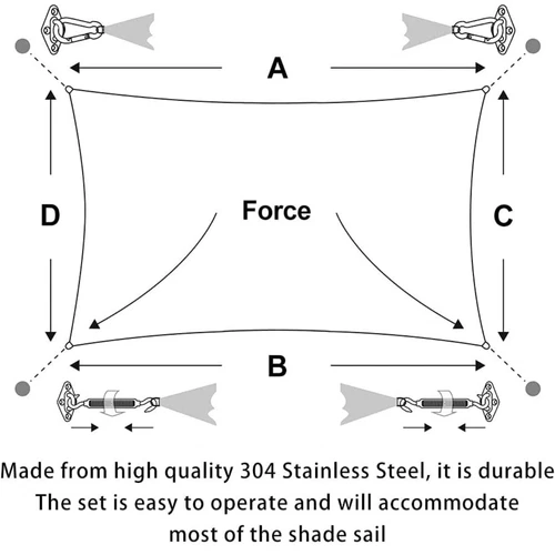 Sun Shade Sail 6" Hardware Kit - photo 4