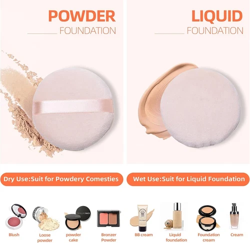 10 Pieces Pure Cotton Powder Puff, Makeup Puff - photo 2