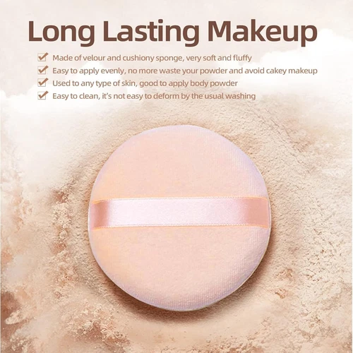 10 Pieces Pure Cotton Powder Puff, Makeup Puff - photo 3