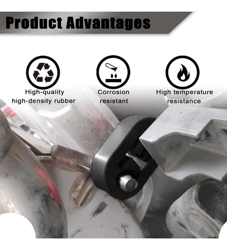 2pcs Heavy Duty Rubber Exhaust Tail Pipe Mount Bracket Hanger Bu - photo 4